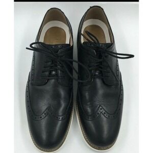 Cole Haan Men's Grand Shortwing Lace Up Shoes - Black/White Size 11M Pre-owned